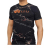 Alpha Industries Lightring AOP T tričko pánske Black/Orange Veľkosť: M, Farba: čierna