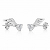 Stříbrné náušnice křídla Trendy