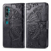 Peňaženkové kožené puzdro na Xiaomi Mi Note 10 - Čierny