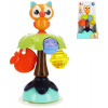 BAM BAM Baby Sova edukační 20cm kolotoč s přísavkou chrasticí pro miminko