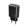 USAMS Nabíjačka 1xUSB-C+1xUSB T35 20W (only head) PD3.0 +QC3.0