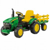 Peg Perego John Deere Ground Force traktor s vlečkou, zelený