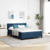 zahrada-XL Box Spring posteľ s matracom, modrá, 140 x 200 cm, textília 3341173
