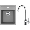 FRANKE SETT100Š tectonitový drez 430x530 mm SID 610-40 šedá+batéria FP 9000.031 FRA 143.0675.705