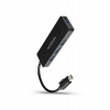 AXAGON HUE-G1C, 4x USB 3.2 Gen 1 SLIM hub, kábel Type-C 14cm napevno (HUE-G1C)