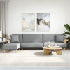 zahrada-XL Pohovka v tvare L bledosivá 279x140x70 cm látka 3157211