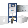 GEBERIT Duofix súprava 5v1 - inštalačný modul, závesné WC s Rimless a Softclose WC sedadlo DURAVIT Me by Starck, tlačidlo Sigma01 Round, 115.770.21.5 (lesklý chróm), 111.300.00.5 NM2