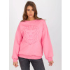 Ružová mikina s potlačou lva EM-BL-617-4.41P-pink ONE SIZE