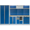 Zostava PROFI BLUE dielenského nábytku s vysokou širokou skriňou 7 ks - MTGS1301WA