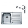 Franke Sety - Set N83, drez z nehrdzavejúcej ocele LLX 611/2 a batéria FC 3055.031, nerezová/chróm 101.0650.597