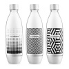 Sodastream Bottle Jet black-white 3 x 1L Carbonator bottle