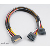 SATA napájacia rozdvojka Sata(M) na 2xSata(F) 30 cm AK-CBPW05-30 Akasa