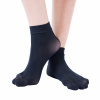 PLAIN ANKLE prstové nylonové ponožky ToeToe Černá 35-42 1 pár