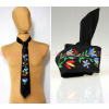 Surrreal Surreal Tie. (Sur vyšívaný kravata Kashubian vzor łowicz kvety)