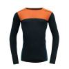 DEVOLD Lauparen Merino 190 Shirt Man Flame/Ink/Flood - S
