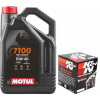 Originálny OLEJ MOTUL 7100 4L 10W40 + FILTR KN204 HONDA YAMAHA Kawasaki !
