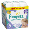 PAMPERS Active Baby Plienky jednorazové 5 (11-16 kg) 150 ks - MESAČNÁ ZÁSOBA