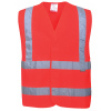 Portwest C470 HI-VIS TWO BAND & BRACE Reflexná vesta L/XL, Červená