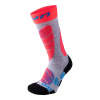 UYN SKI SOCKS JUNIOR G947 LIGHT GREY/CORAL FLUO Veľkosť ponožky: 31/34