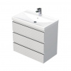 Swiss aqua technologies Koupelnová skříňka s umyvadlem SAT Cube Way 80x71x46 cm bílá mat CUBE3D46803ZBVER