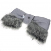 New Baby Rukávník 2v1 s kožušinkou grey