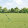 zahrada-XL Hexagonálny plot vidaXL Zelený 1,5x100 m Oceľ, Plotové stĺpy vidaXL s hrotom 13 ks Ø32 mm 170 cm Pozinkovaná oceľ 3353178