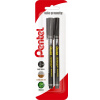 Pentel Foliopis s tenkou okrúhlou špičkou NF450 - čierny x 2