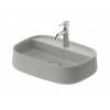 Duravit Zencha - Umývadlo na dosku, 55x39 cm, bez prepadu, otvor na batériu, DuraCeram, matná sivá 2374556771