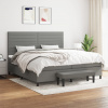 Box spring postel s matrací tmavě šedá 200x200 cm textil Šedá 3136702