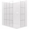 CERANO - Sprchová zástena Walk-in Crystal TL/P - 8 mm - bezvzperový systém - biela matná, industriálne sklo - 130x100x200 cm