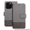Knížkové flip pouzdro COOLCASE GOMMA BOOK - Huawei P30 Lite - šedé (Coolcase Gomma Book flipové pouzdro, obal pro Huawei P30 Lite – elegantní TPU kryt se sloty na karty a magnetickým uzávěrem)