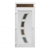 Plastové vchodové dvere jednokrídlové INOX 1 s horným svetlíkom FIX