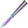 Magnum 06EX401 Balisong Rainbow motýlikový nôž 10,2 cm, dúhová, oceľ
