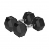 HEX 2x15 kg pogumované liatinové činky REBEL ACTIVE