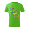 Farebné motýle - Tričko detské bavlnené - 104-110cm / 3-4 roky ( Apple Green )