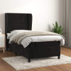 vidaXL Posteľný rám boxspring s matracom čierny 100x200 cm zamat