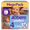 Libero Comfort Mega Pack balenie plienok 7-14 kg Maxi 4 (74 ks) Libero
