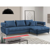 Rohová sedacia súprava Paris, modrá látka, pravý roh