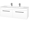 Dreja Umývadlová skrinka ASTON SZZ2 120 - N01 Biela lesk / Úchytka T06 / L01 Biela vysoký lesk