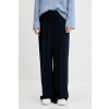 Nohavice Tommy Hilfiger tmavomodrá farba, široké, vysoký pás, WW0WW47171 32