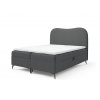 Manželská boxspring posteľ s úložným priestorom Ambra 180x200 - sivá