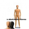 Figurína, manekýna detská FLEXIBLE 15 let, chlapec, abstrakt, černá farba, flok