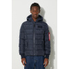 Alpha Industries Hooded Puffer FD tmavomodrá farba, zimná