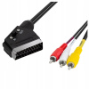 SCART kábel na 3x RCA LogiLink 2m Prepínač signálu 3x Cinch Audio Video
