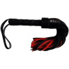 ROUGE Leather Handle Short Suede Flogger Black/Red