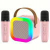 SET KARAOKE BEZDRÔTOVÝ PRENOSNÝ 2x MIKROFÓN + RGB BLUETOOTH REPRODUKTOR