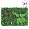 zahrada-XL vidaXL Umelý plot z rastlín 6 ks zelený 40x60 cm 366648