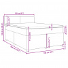 vidaXL Posteľný rám boxspring s matracom krémový 160x200 cm látka - Krémová - 157941-93069