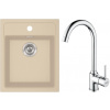 FRANKE SETT100BE tectonitový drez 430x530 mm SID 610-40 béžová+batéria FP 9000.031 FRA 143.0675.706