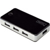 USB 2.0 hub Digitus DA-70222, 7 portů, 85 mm, čierna, strieborná; DA-70222
